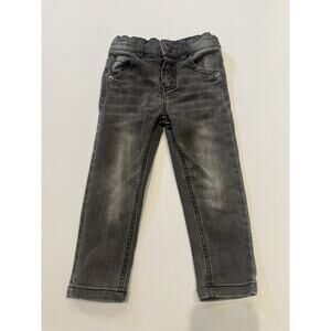 Afton Street Toddler Boys 2T Gray Wash Jeans Elastic Waist Denim Pants